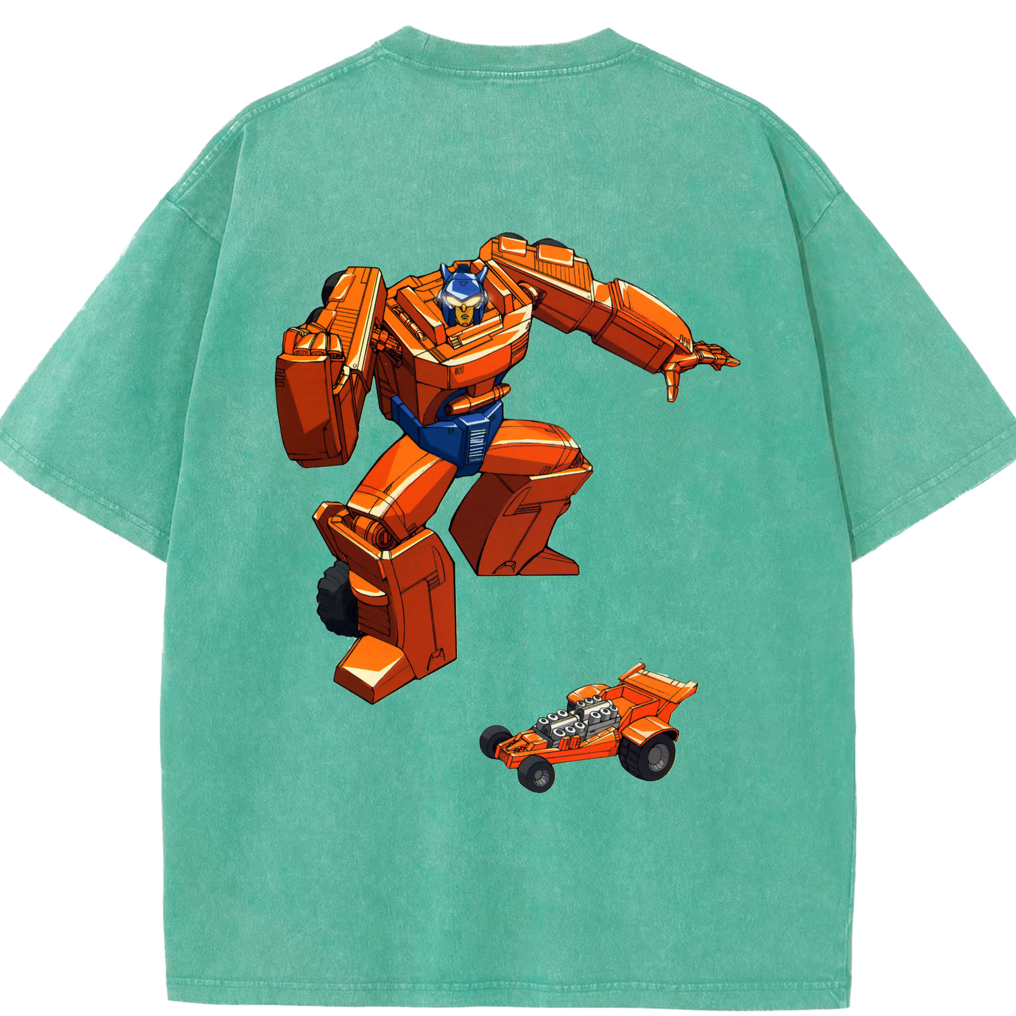（画像用）  綿100% ヴィンテージ風 半袖Tシャツ（背面プリント）